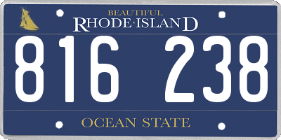 RI license plate 816238