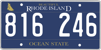 RI license plate 816246