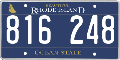 RI license plate 816248