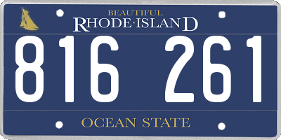 RI license plate 816261