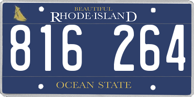 RI license plate 816264
