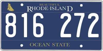 RI license plate 816272
