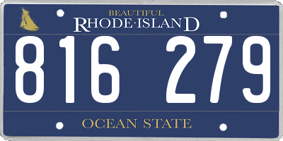 RI license plate 816279