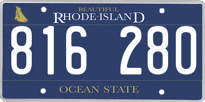 RI license plate 816280