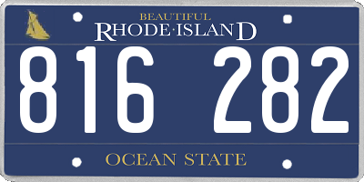 RI license plate 816282