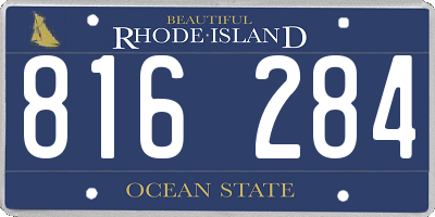RI license plate 816284