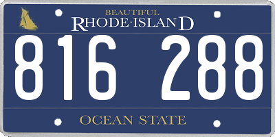 RI license plate 816288