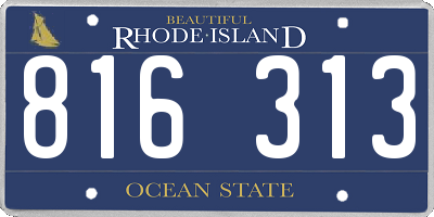 RI license plate 816313