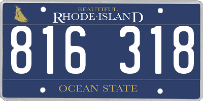 RI license plate 816318