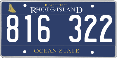 RI license plate 816322