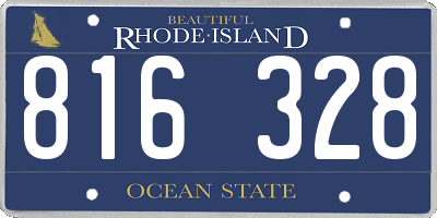 RI license plate 816328