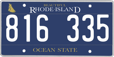 RI license plate 816335