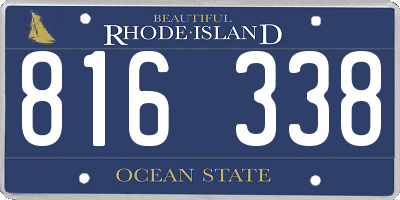 RI license plate 816338