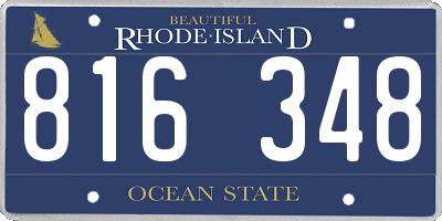 RI license plate 816348