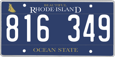 RI license plate 816349