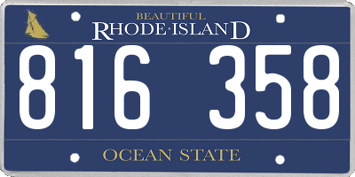 RI license plate 816358