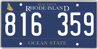 RI license plate 816359