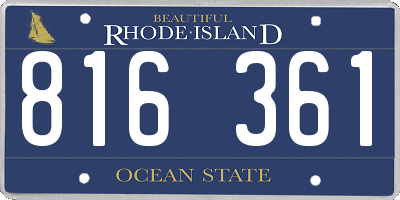 RI license plate 816361