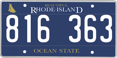 RI license plate 816363