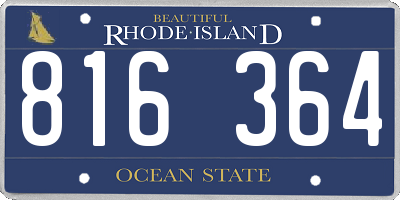 RI license plate 816364