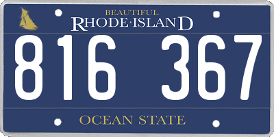 RI license plate 816367