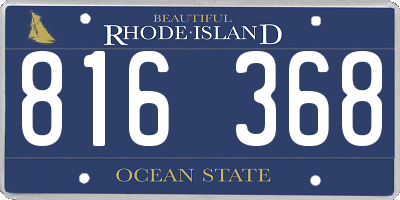 RI license plate 816368