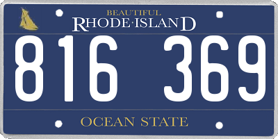 RI license plate 816369
