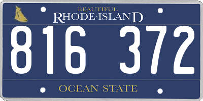 RI license plate 816372