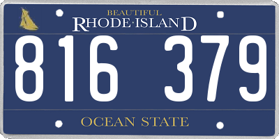 RI license plate 816379