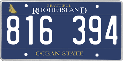 RI license plate 816394