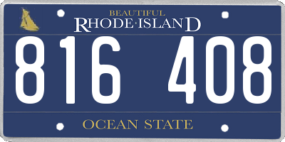 RI license plate 816408