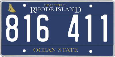 RI license plate 816411