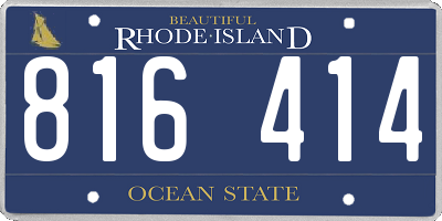 RI license plate 816414