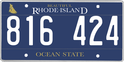 RI license plate 816424