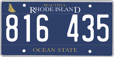 RI license plate 816435