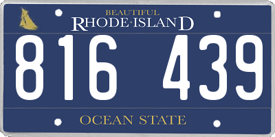 RI license plate 816439