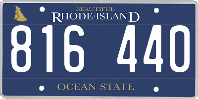 RI license plate 816440
