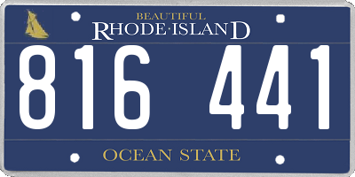 RI license plate 816441