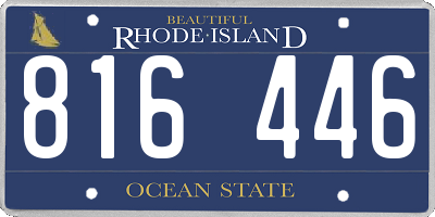RI license plate 816446