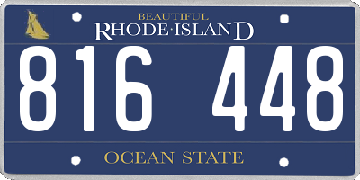 RI license plate 816448