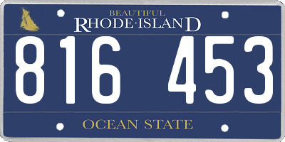 RI license plate 816453
