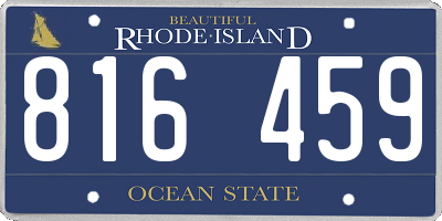 RI license plate 816459