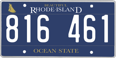 RI license plate 816461