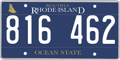 RI license plate 816462