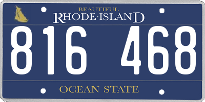 RI license plate 816468