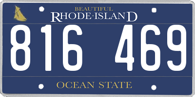 RI license plate 816469