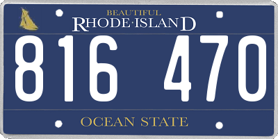 RI license plate 816470