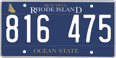 RI license plate 816475