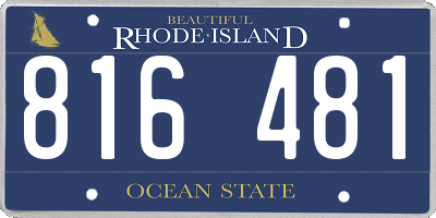 RI license plate 816481