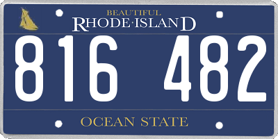 RI license plate 816482